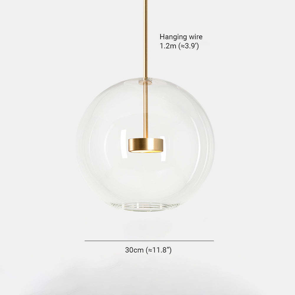 Hailie Moderne Boble Metal Pendellampe, Guld