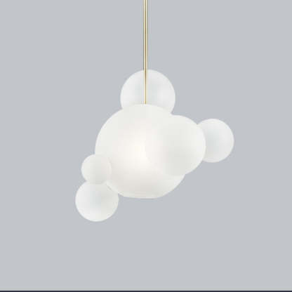 Hailie Moderne Boble Metal Pendellampe, Guld