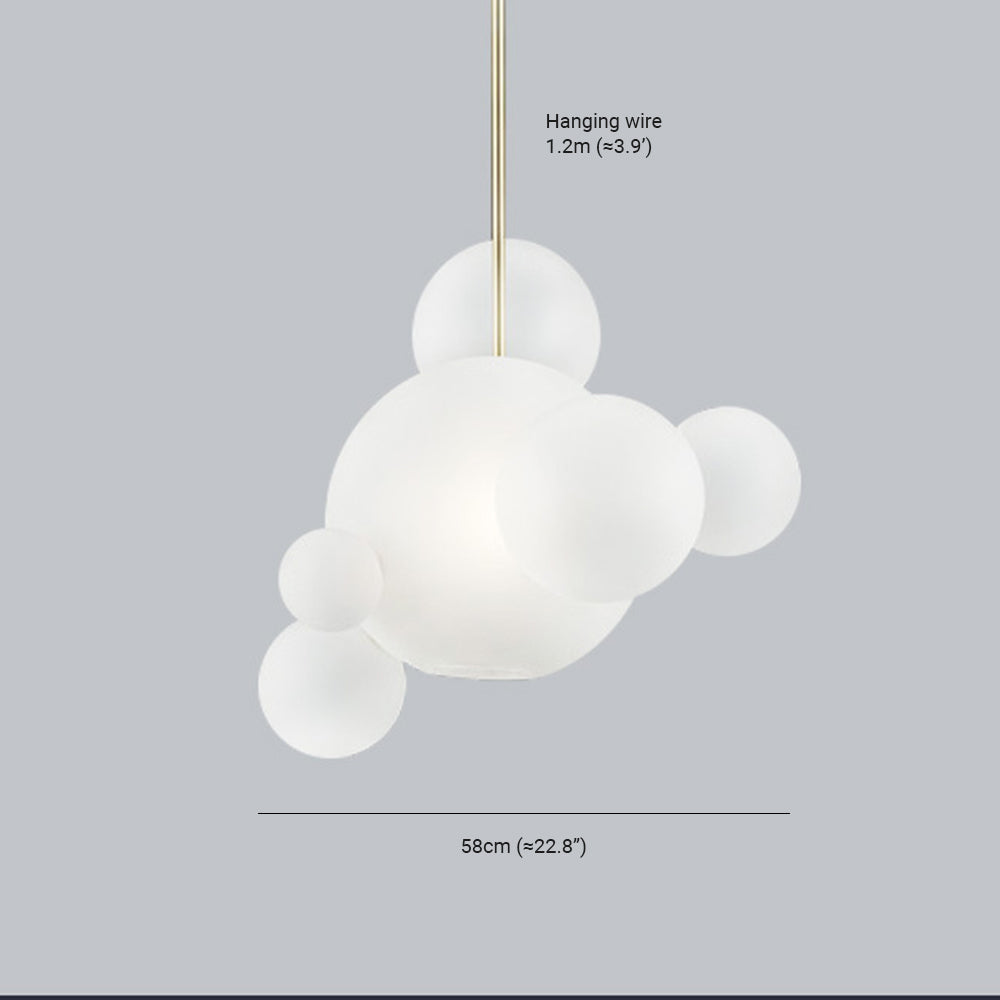 Hailie Moderne Boble Metal Pendellampe, Guld