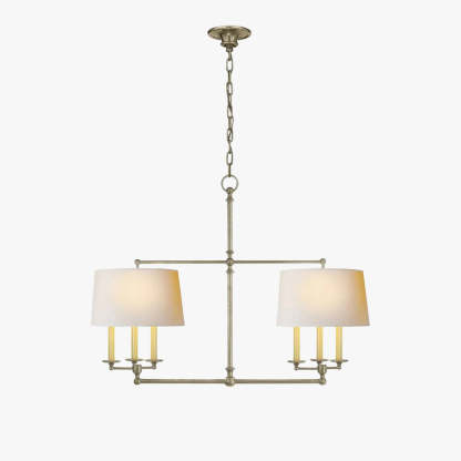 Axis Fabric Brass Chandelier