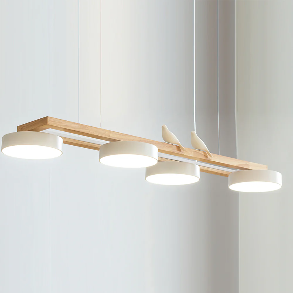 Morandi Modern Metal Wood Resin Acrylic Pendant Light Dining Room Bedroom