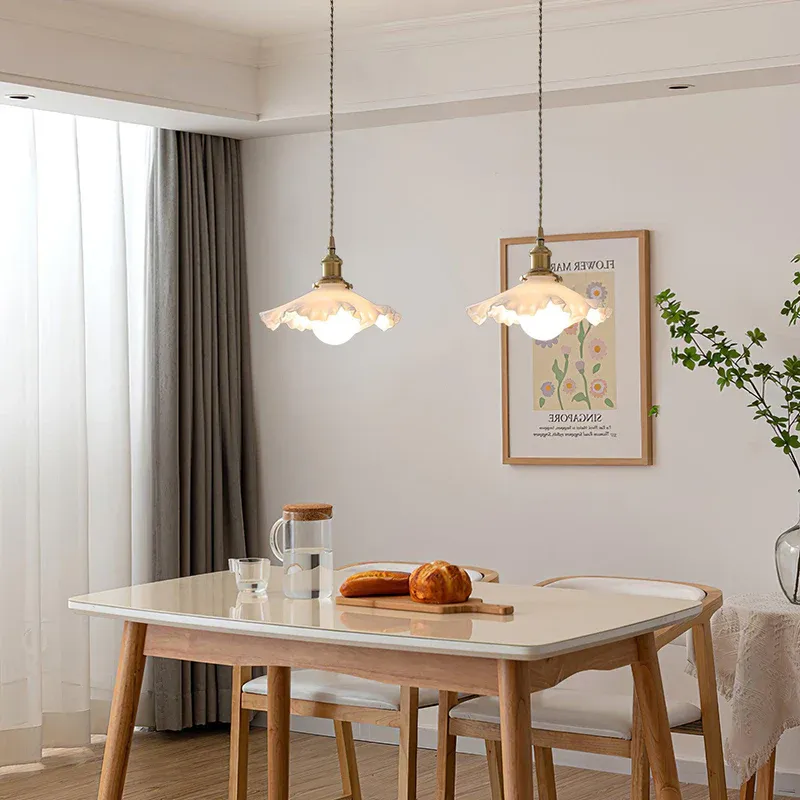 Carins Vintage Flower Glass Pendant Light Shades Bedroom Dining Room