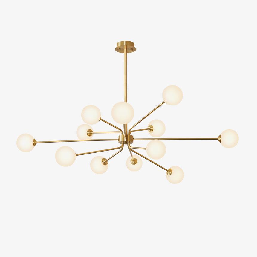 Halo Modern Multi-Arm Glass Globe Chandelier