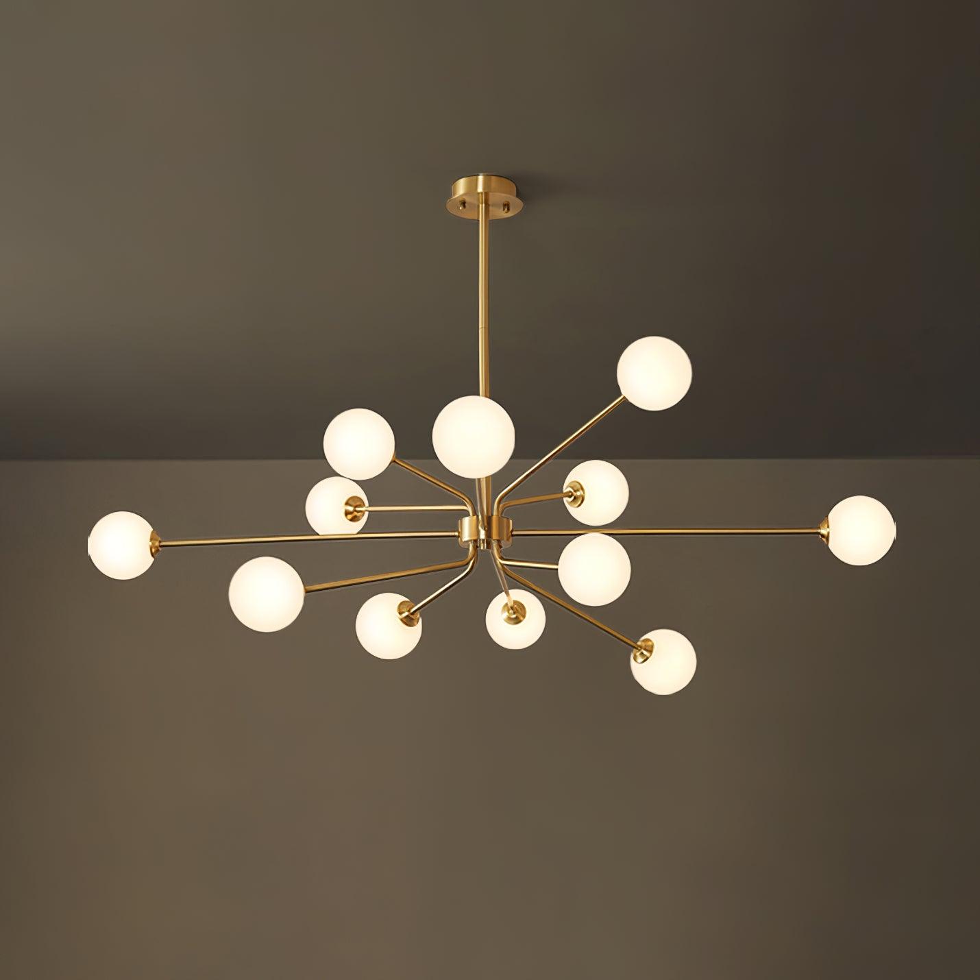 Halo Modern Multi-Arm Glass Globe Chandelier