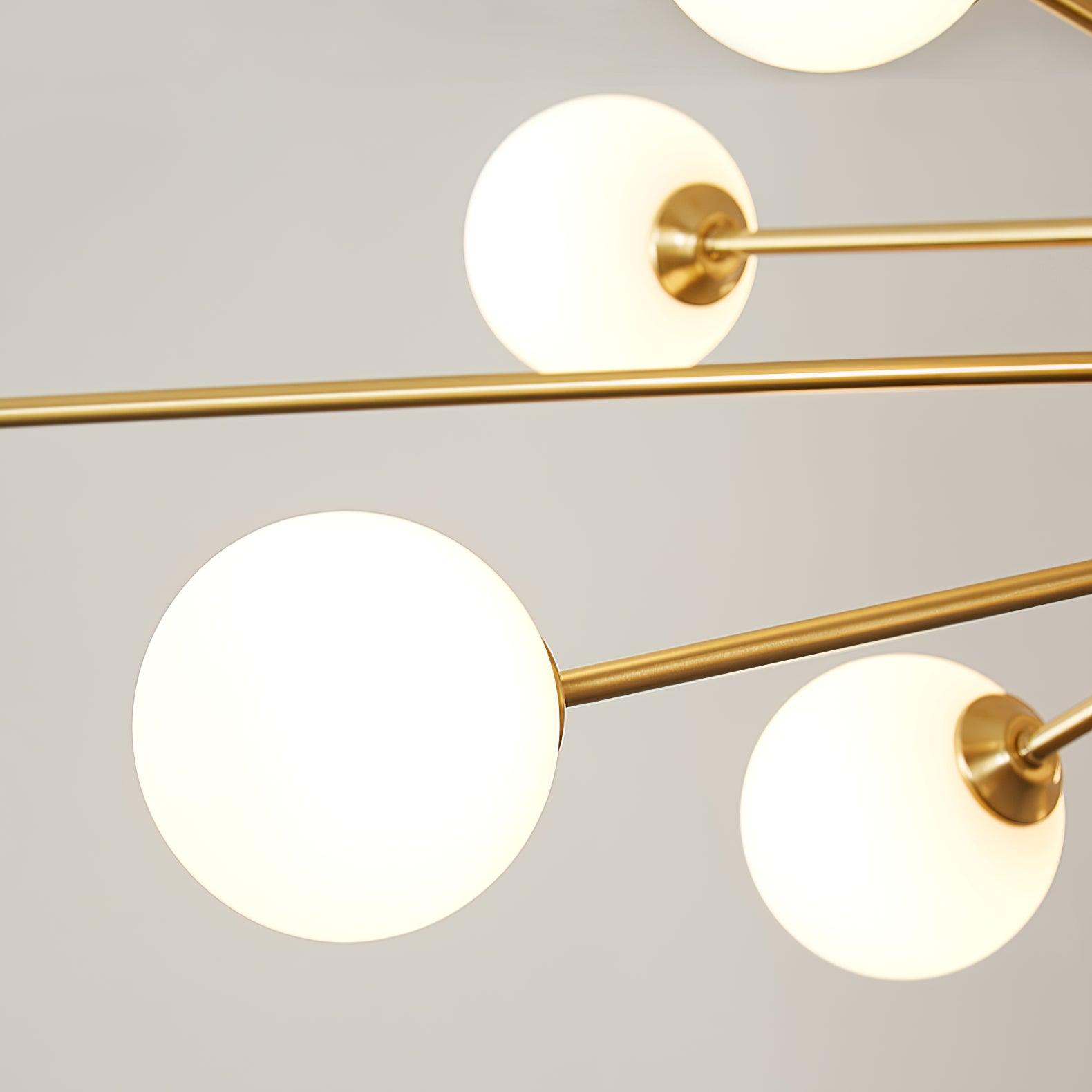 Halo Modern Multi-Arm Glass Globe Chandelier