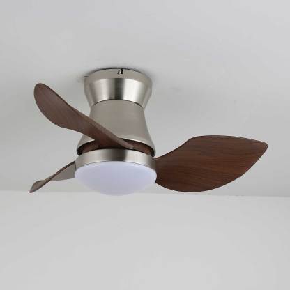 Perfil lateral del Ventilador de Techo Moderno Airlume de Madera con Luz.