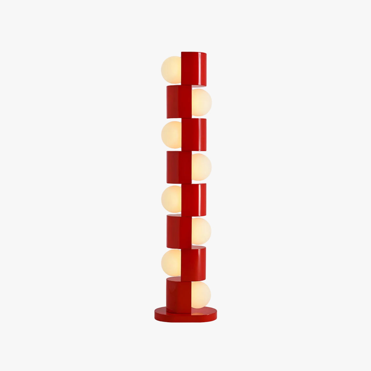 Retro Totem Gloss Red Floor Lamp