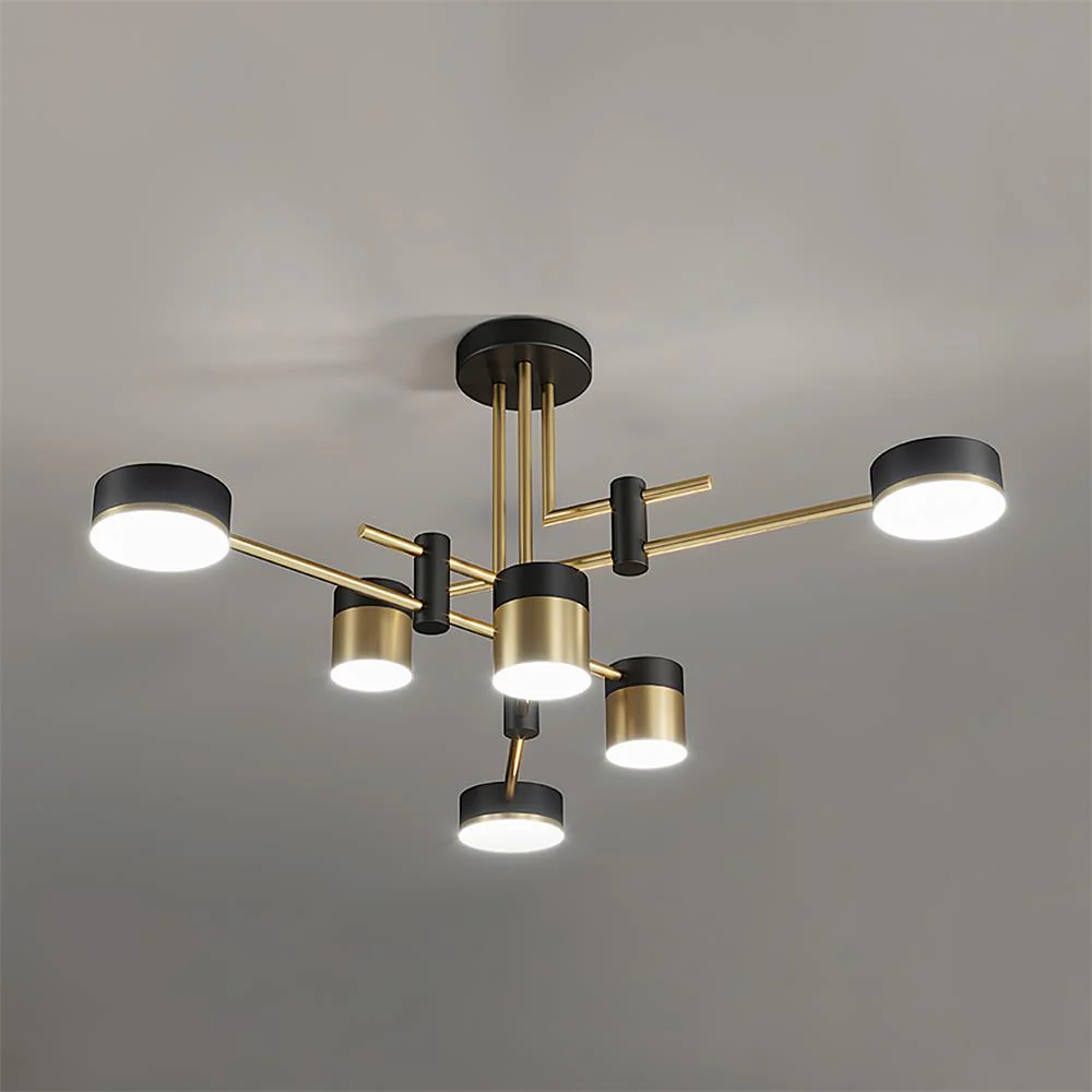 Valentina Modern Gold Black Metal Acrylic Pendant Light Bedroom Living Room