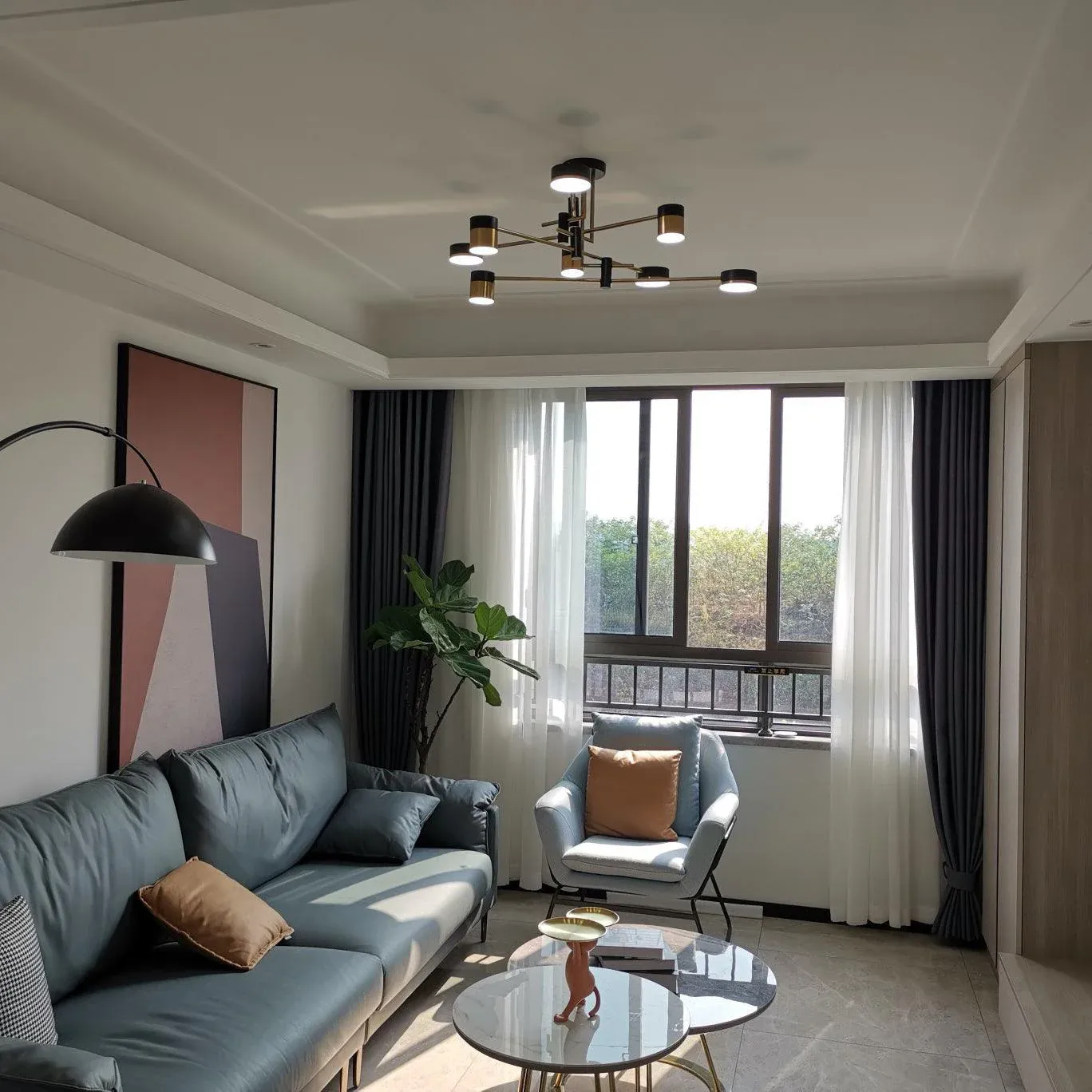 Valentina Moderno Oro Negro Metal Acrílico Colgante Luz Dormitorio Sala de estar