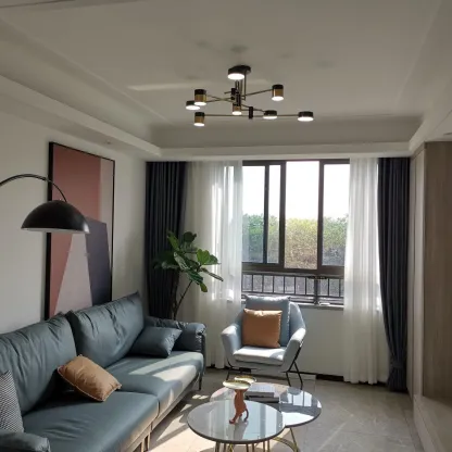 Valentina Moderno Oro Negro Metal Acrílico Colgante Luz Dormitorio Sala de estar