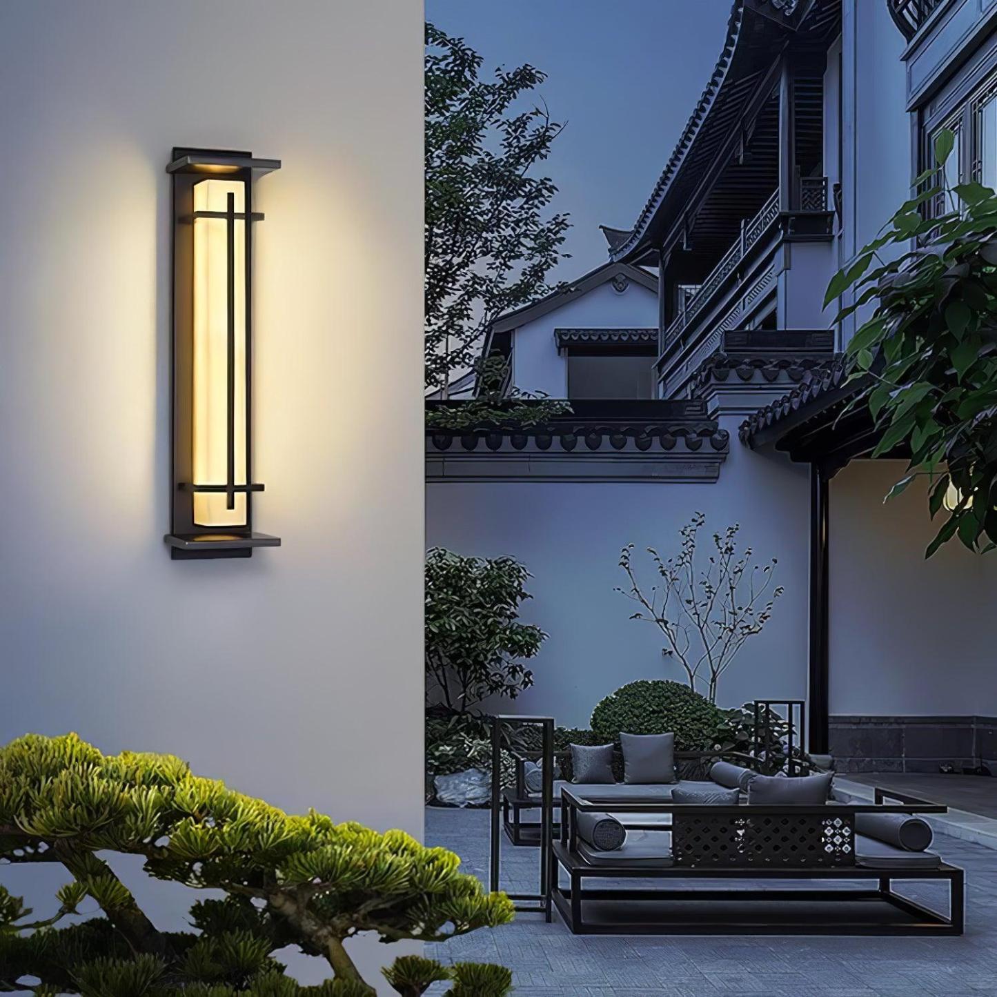 Square Outdoor Alabaster Aplique