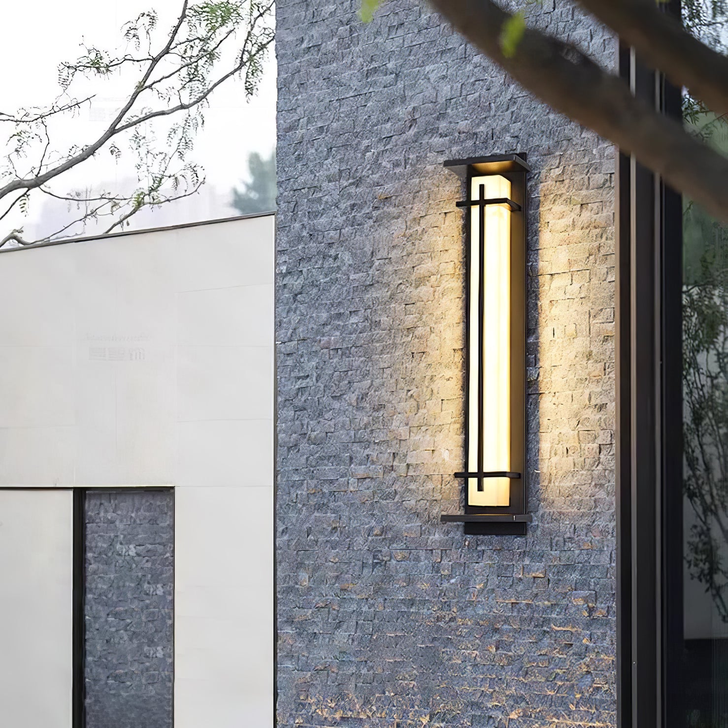 Square Outdoor Alabaster Aplique