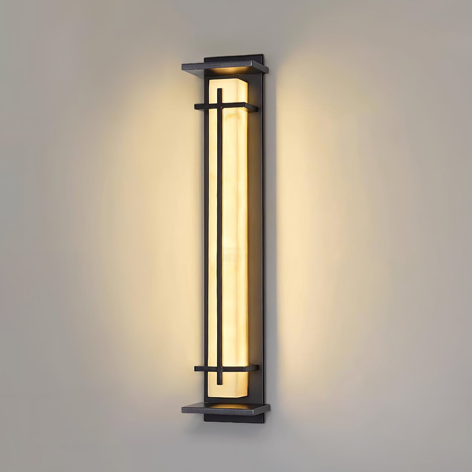 Square Outdoor Alabaster Aplique