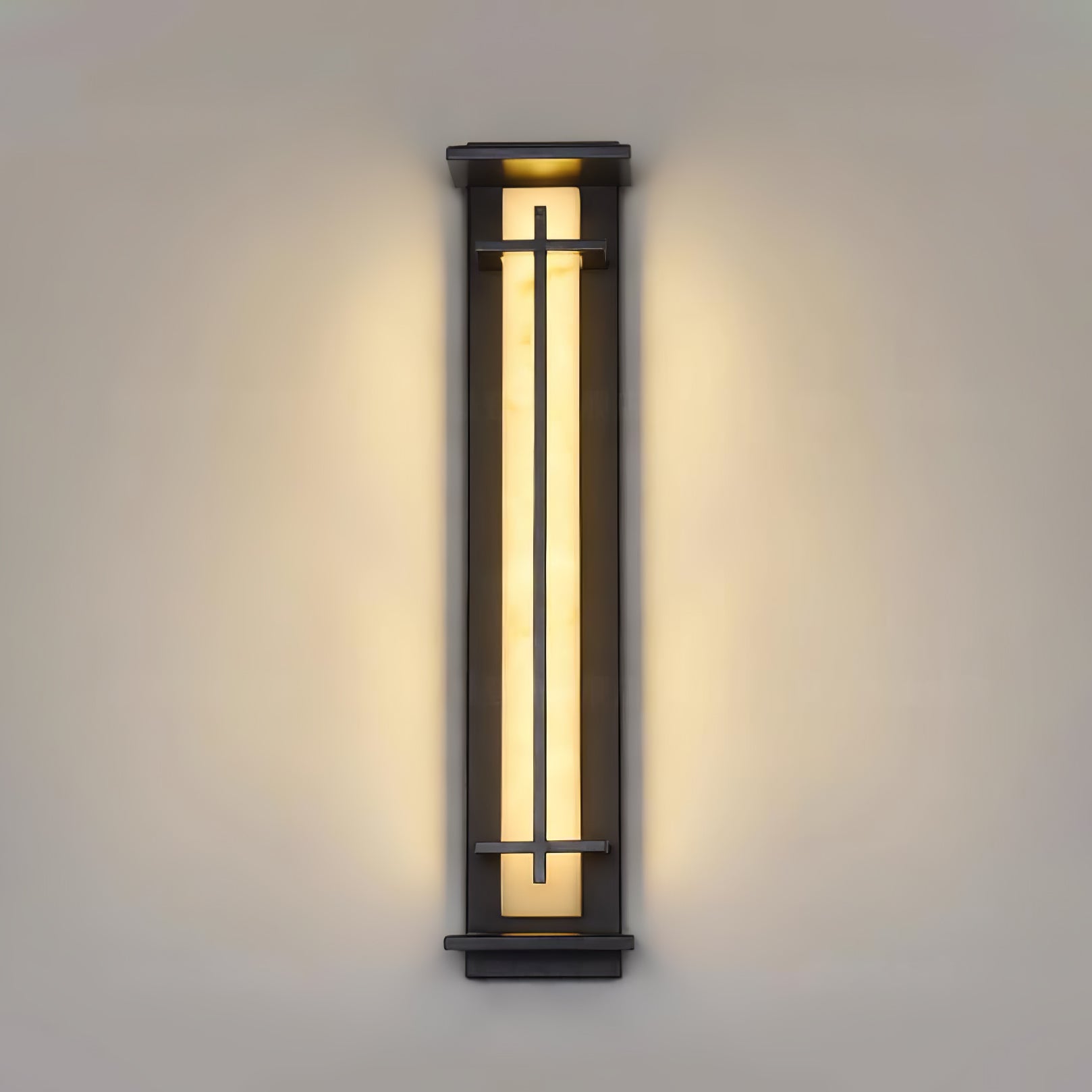 Square Outdoor Alabaster Aplique
