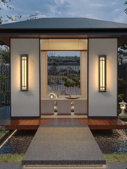 Square Outdoor Alabaster Aplique