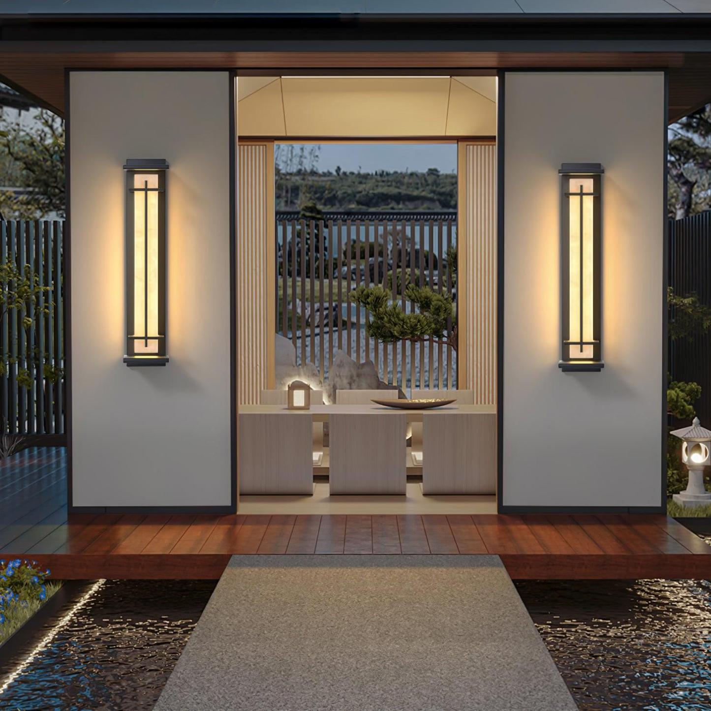 Square Outdoor Alabaster Aplique