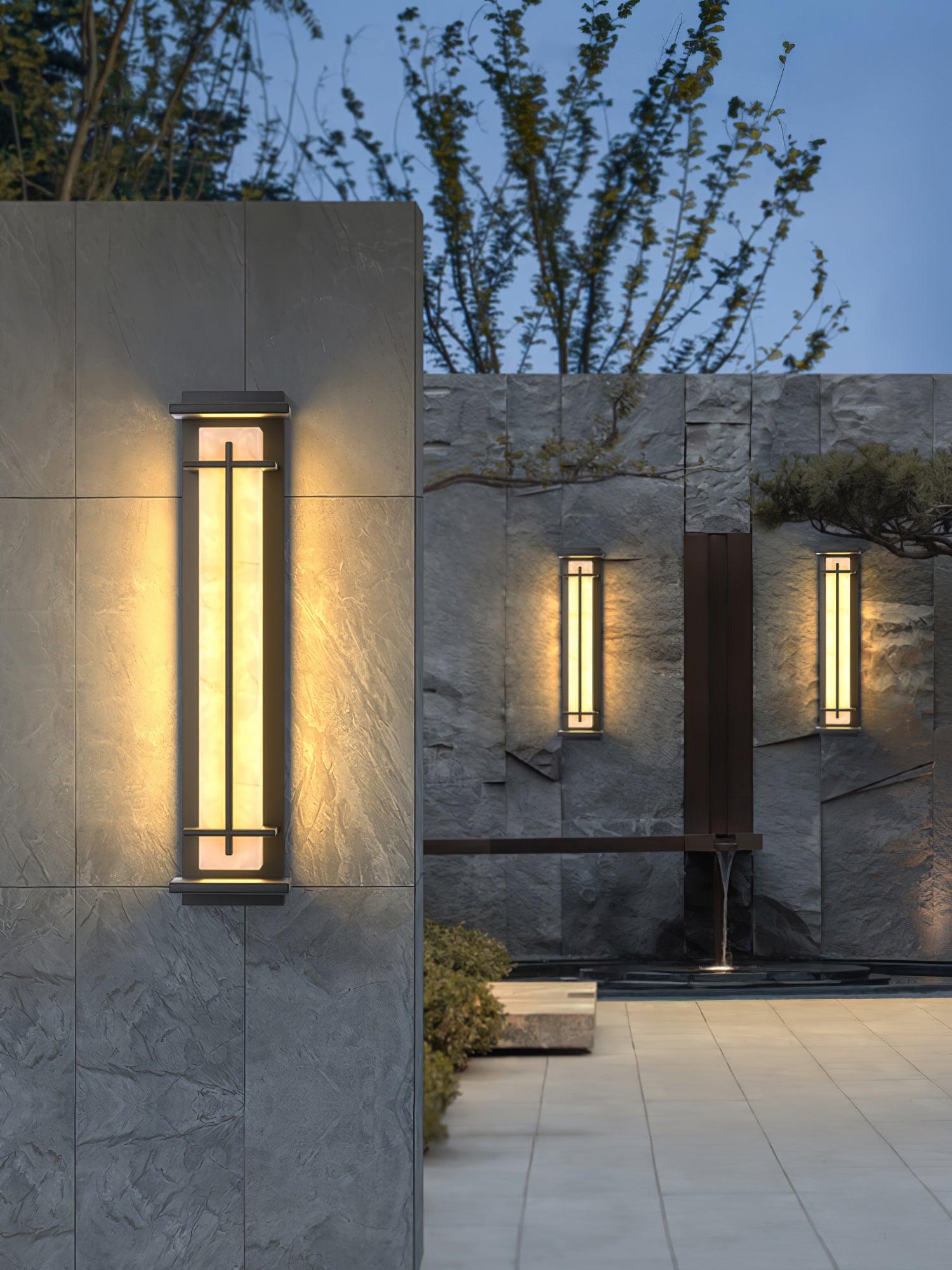 Square Outdoor Alabaster Aplique