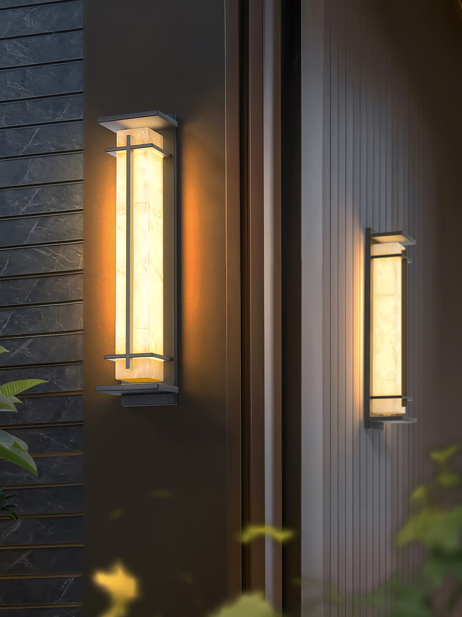 Square Outdoor Alabaster Aplique