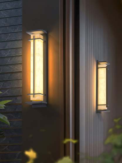 Square Outdoor Alabaster Aplique