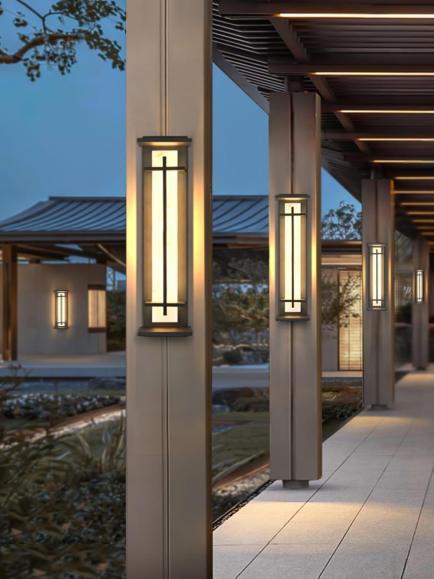 Square Outdoor Alabaster Aplique