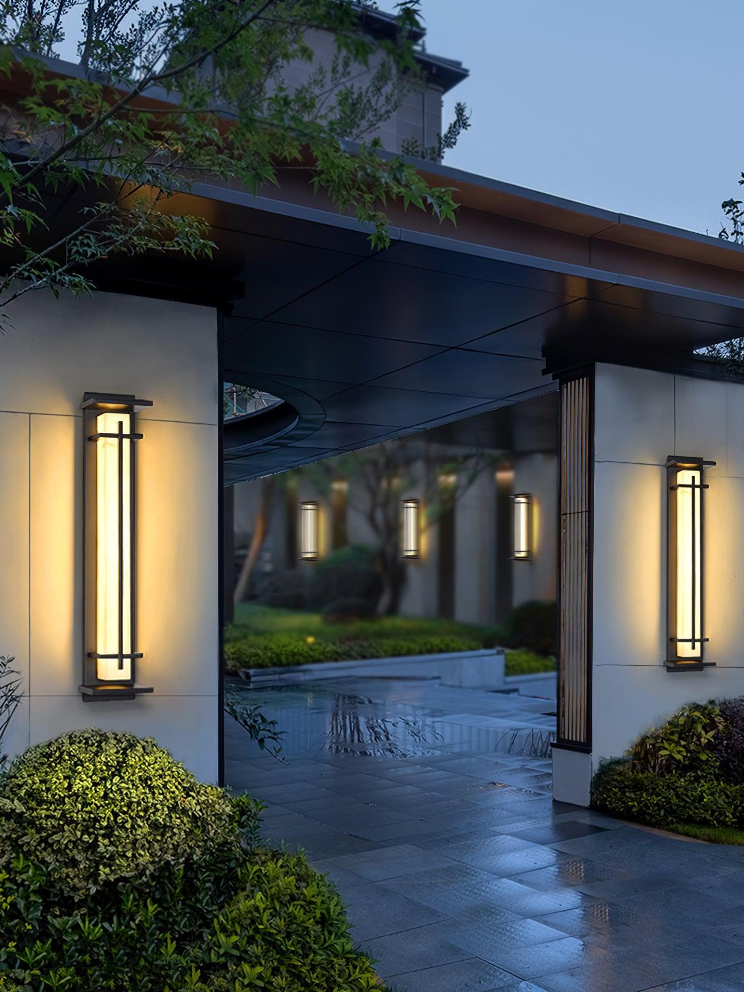 Square Outdoor Alabaster Aplique