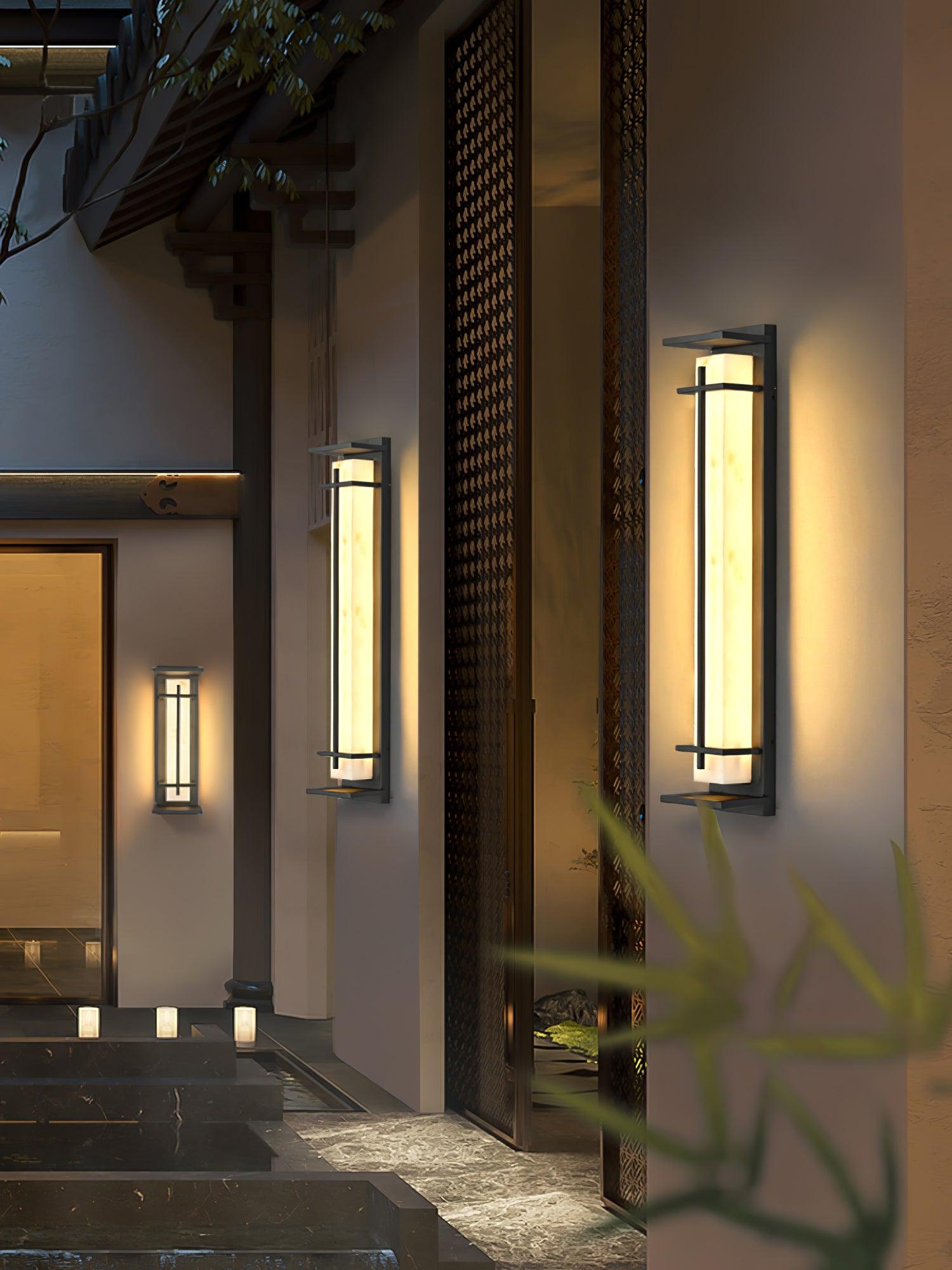 Square Outdoor Alabaster Aplique