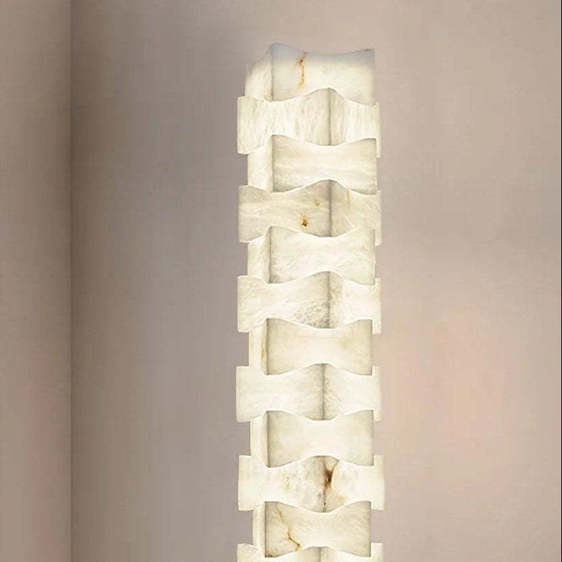 Stacked Alabaster Squares Floor Lamp for Living Room | Artelux Atelier