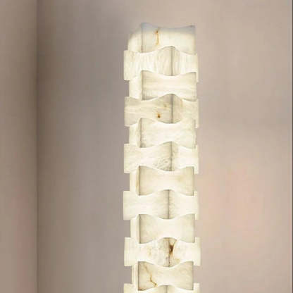 Dune Stacked Alabaster Squares Floor Lamp
