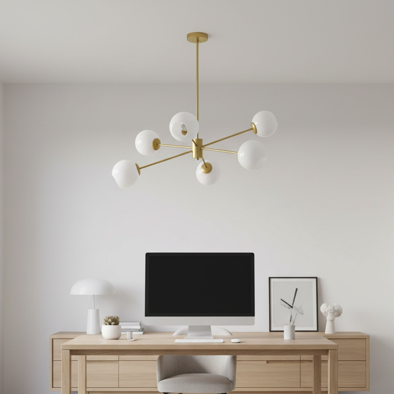 Axis Geometric Smoked Glass Chandelier