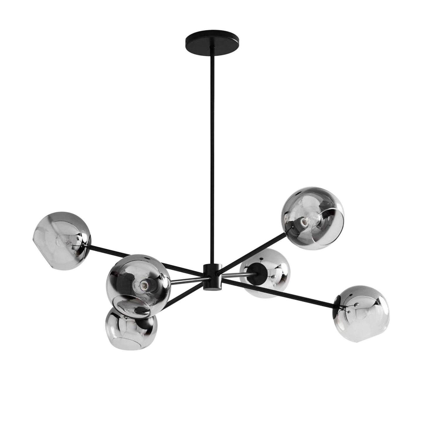 Axis Geometric Smoked Glass Chandelier