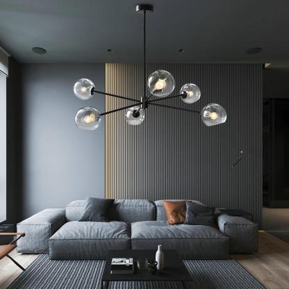 Axis Geometric Smoked Glass Chandelier