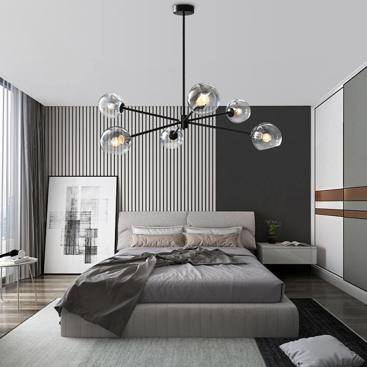Axis Geometric Smoked Glass Chandelier