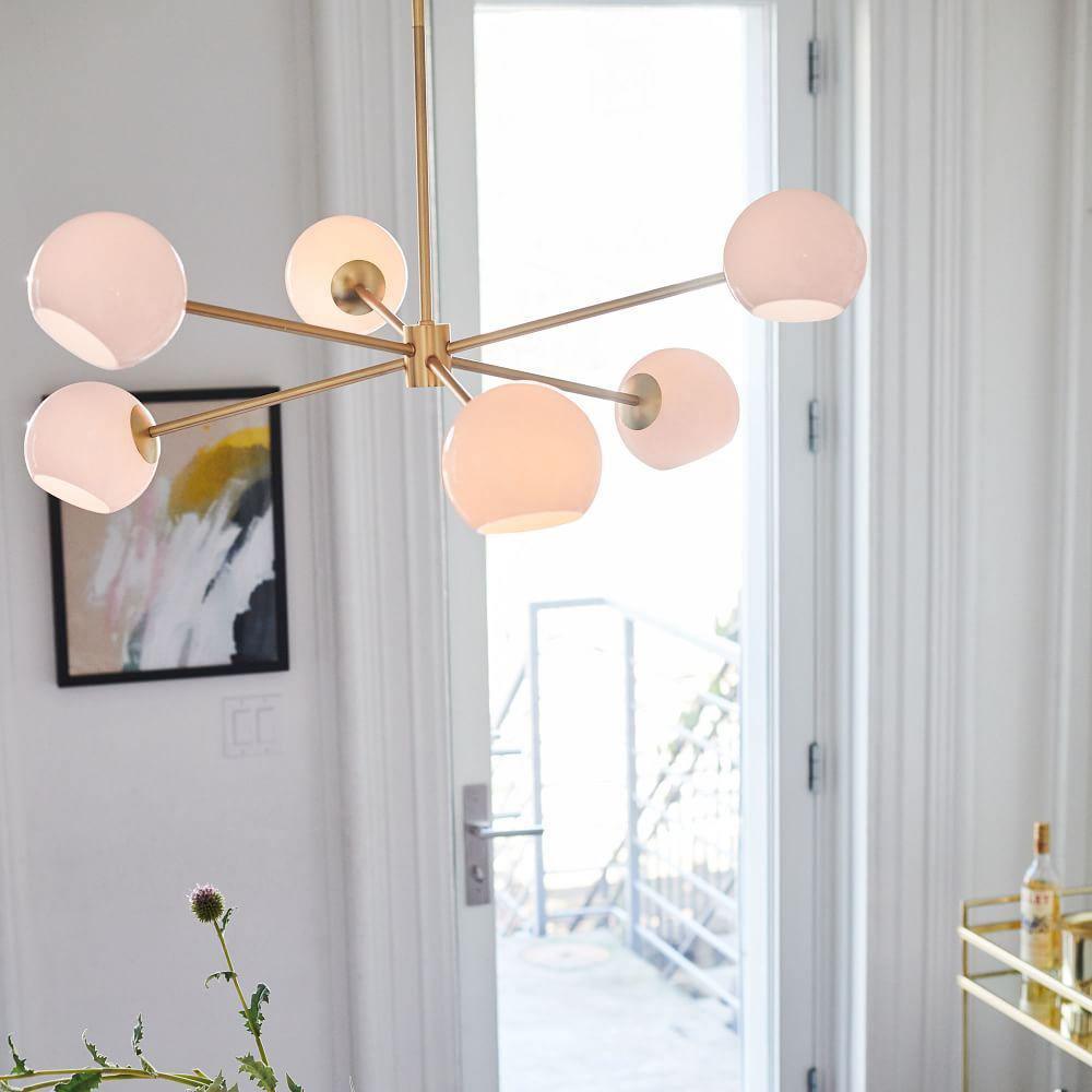 Axis Geometric Smoked Glass Chandelier