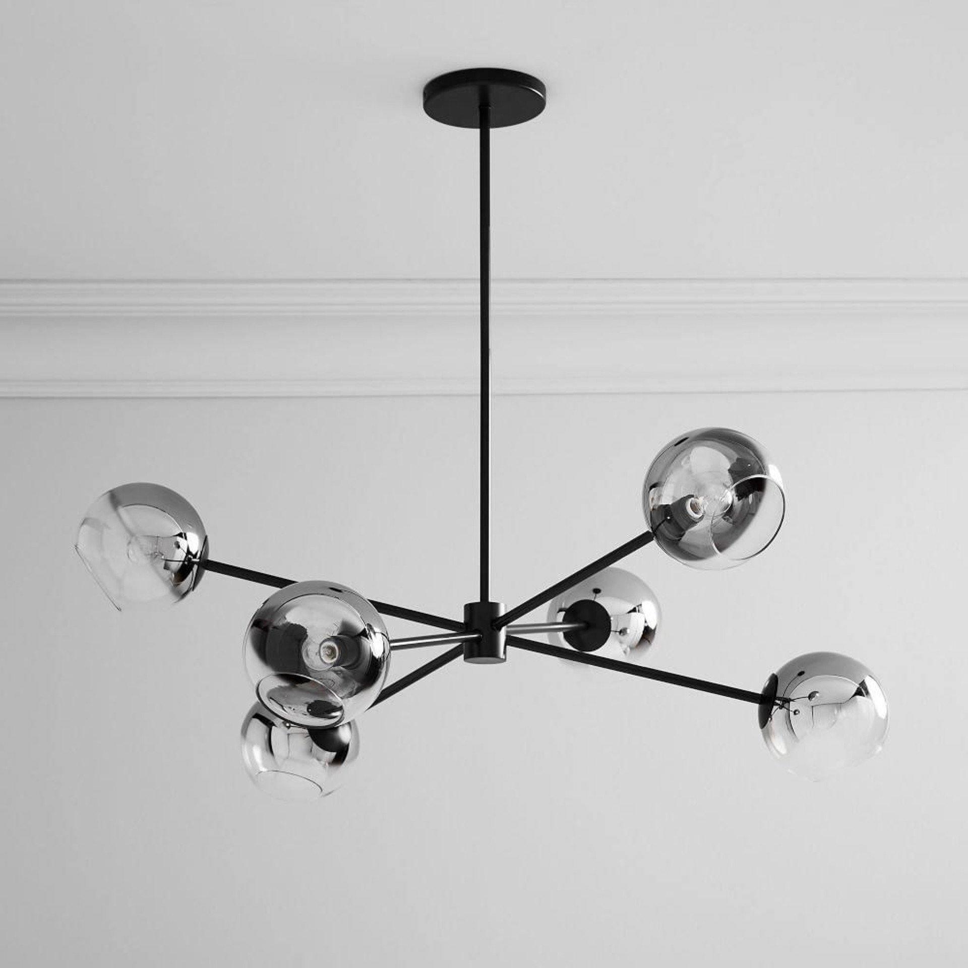 Axis Geometric Smoked Glass Chandelier