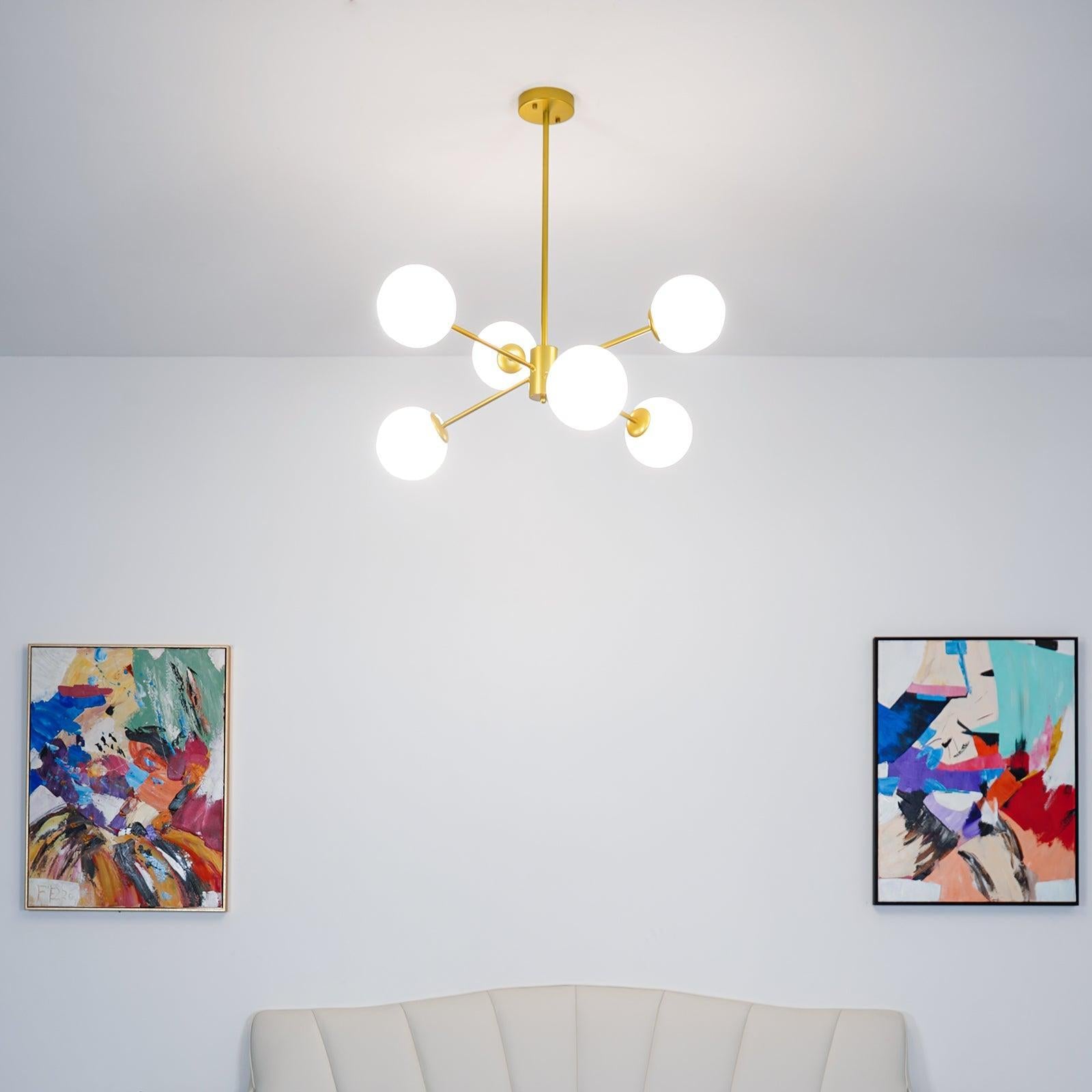 Axis Geometric Smoked Glass Chandelier
