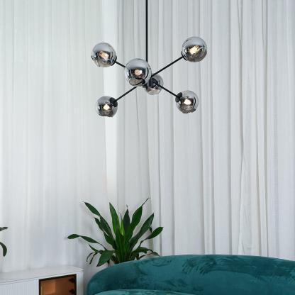 Axis Geometric Smoked Glass Chandelier