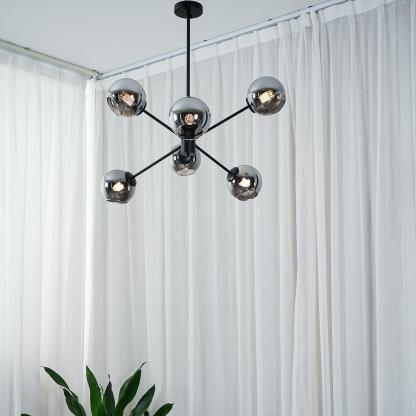 Axis Geometric Smoked Glass Chandelier