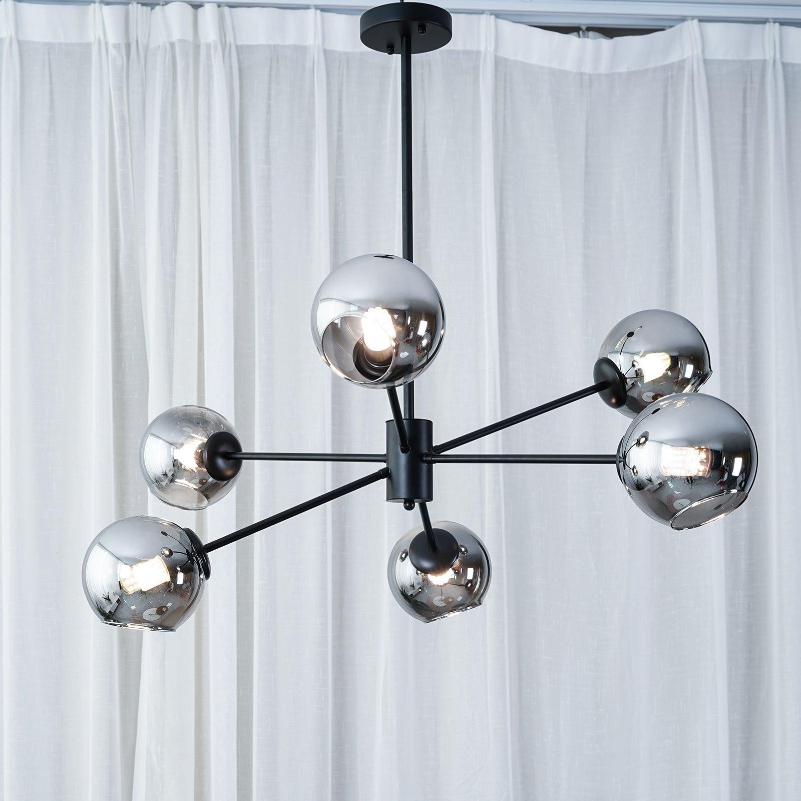 Axis Geometric Smoked Glass Chandelier
