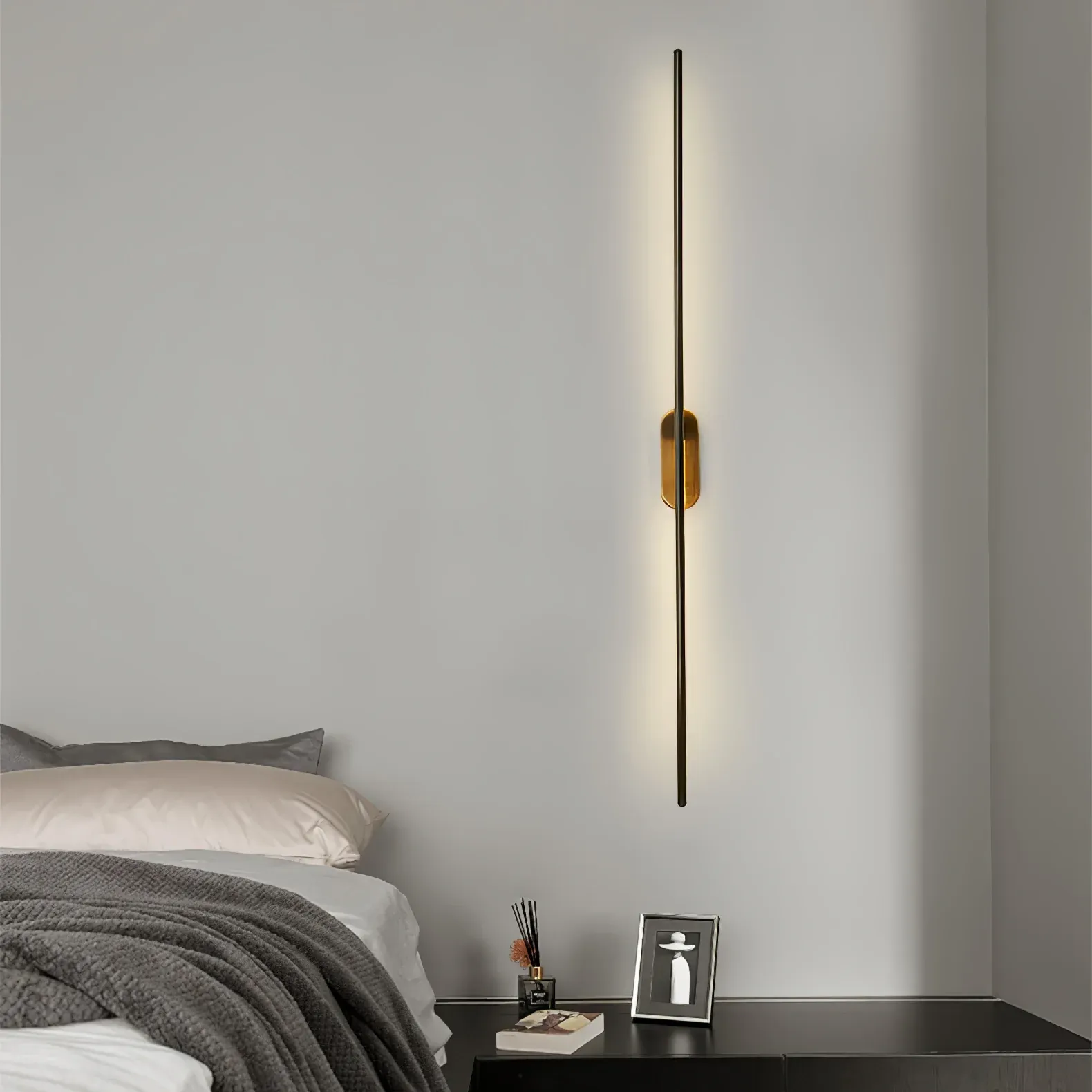 Edge Minimalismo Metal Acrílico Lámpara de Pared Dormitorio Salón