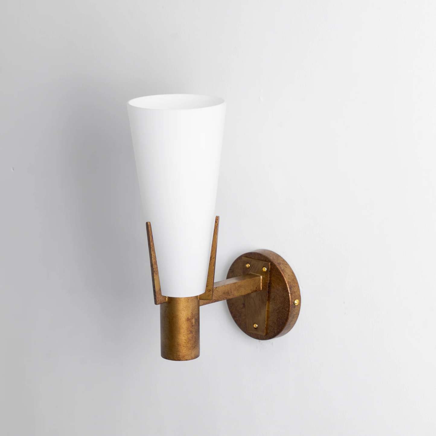 Axis Brass Glass Cone Wall Light
