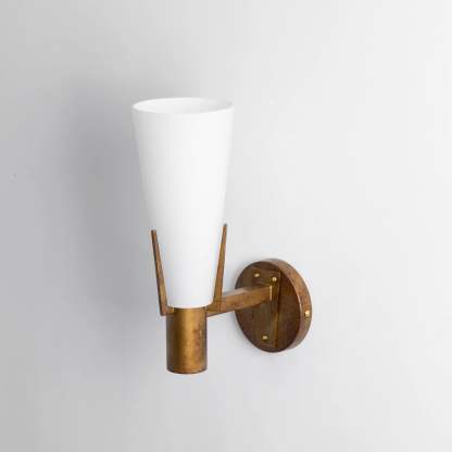 Axis Brass Glass Cone Wall Light
