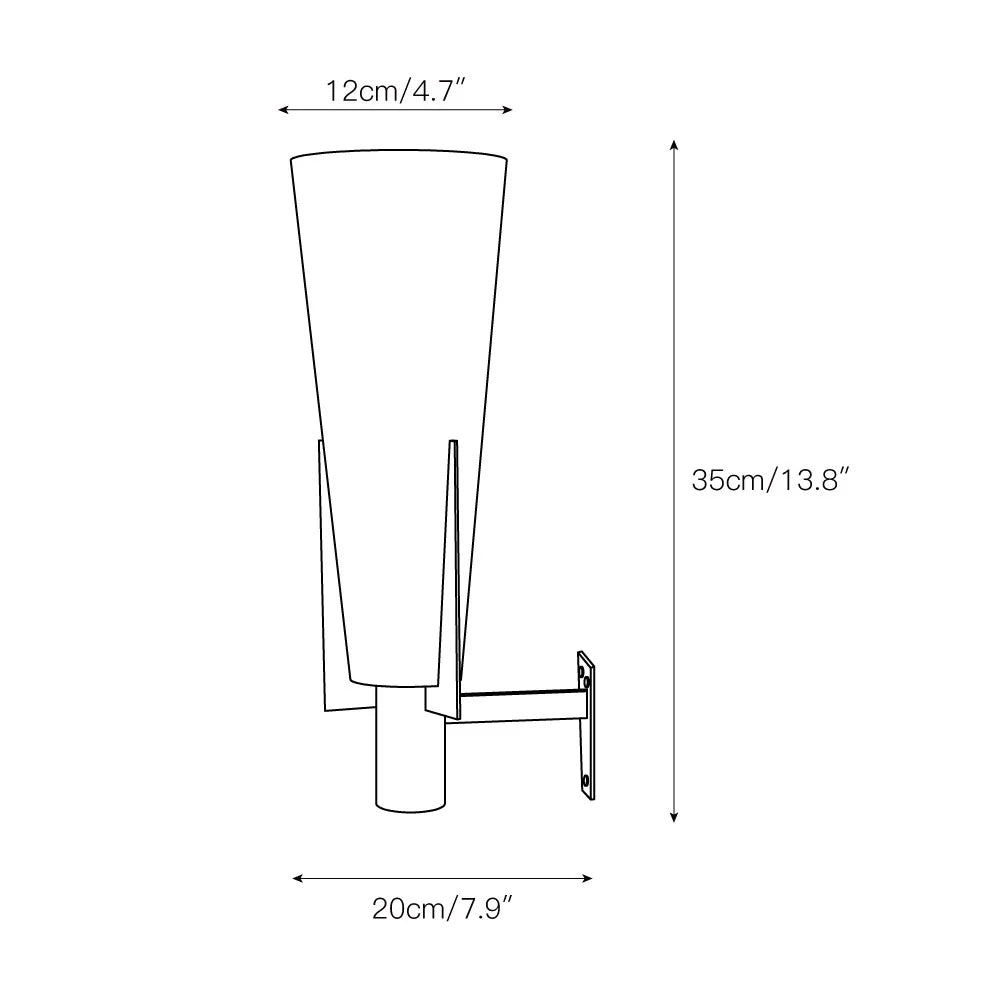 Axis Brass Glass Cone Wall Light