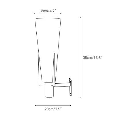 Axis Brass Glass Cone Wall Light