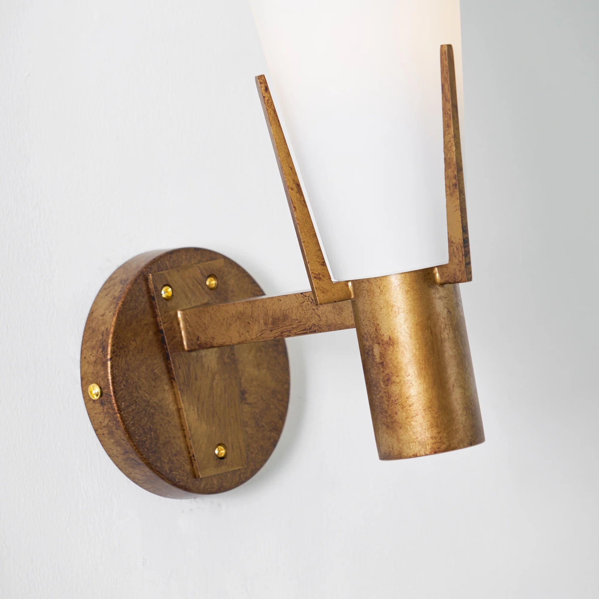 Axis Brass Glass Cone Wall Light