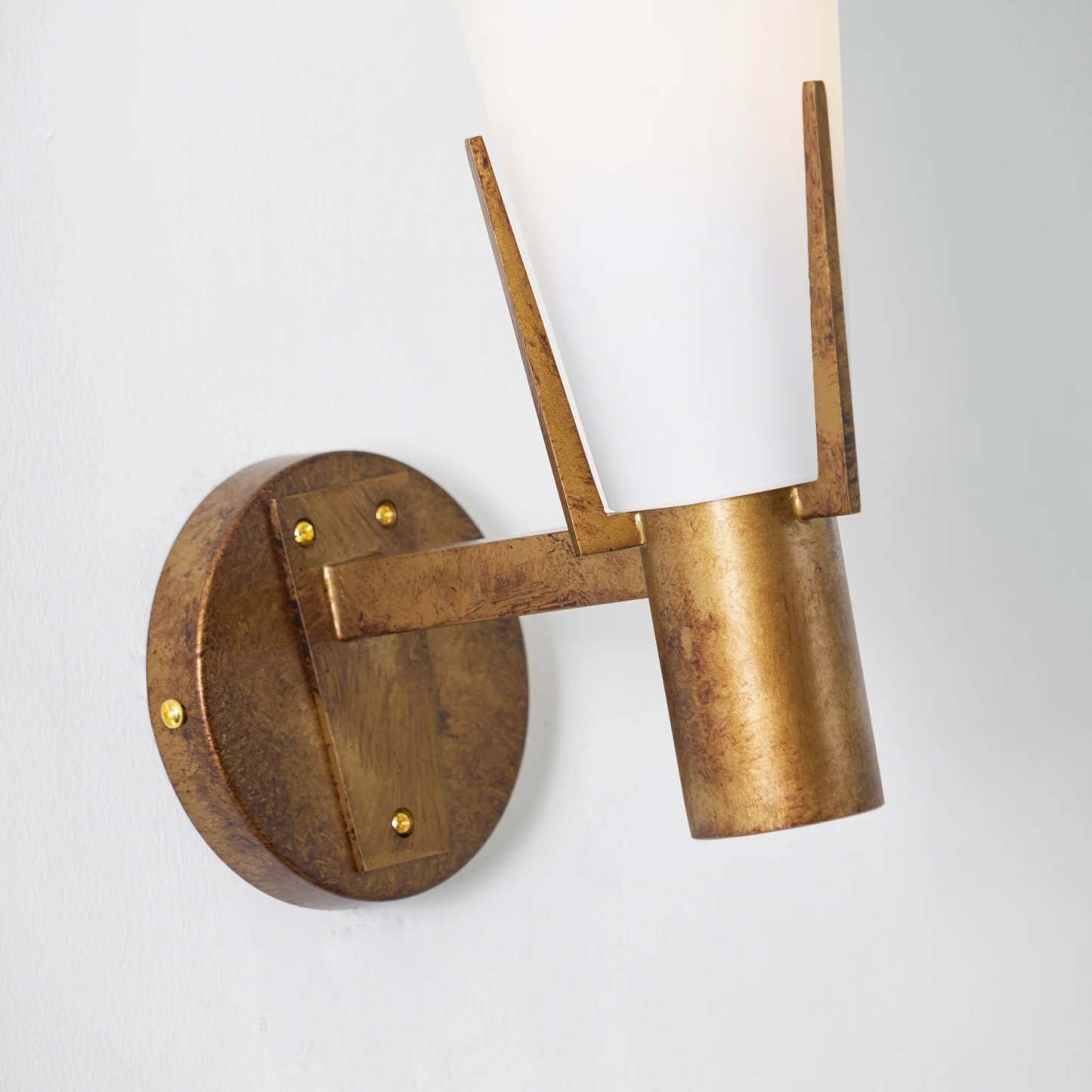 Axis Brass Glass Cone Wall Light