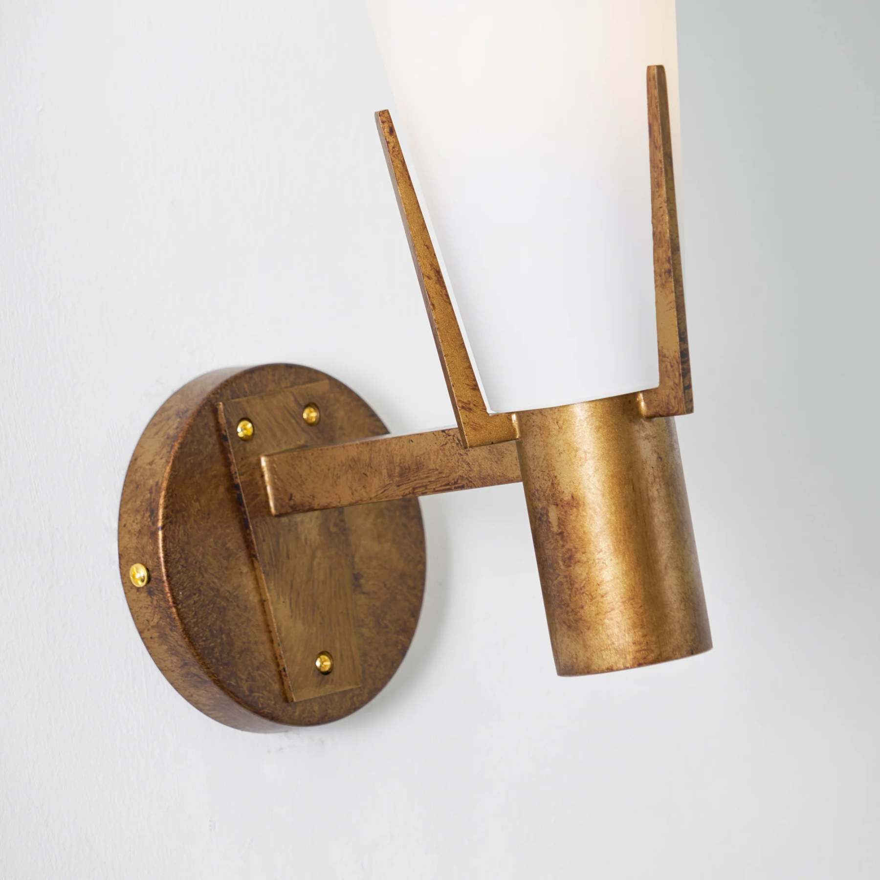 Axis Brass Glass Cone Wall Light
