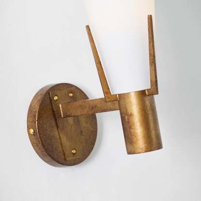 Axis Brass Glass Cone Wall Light