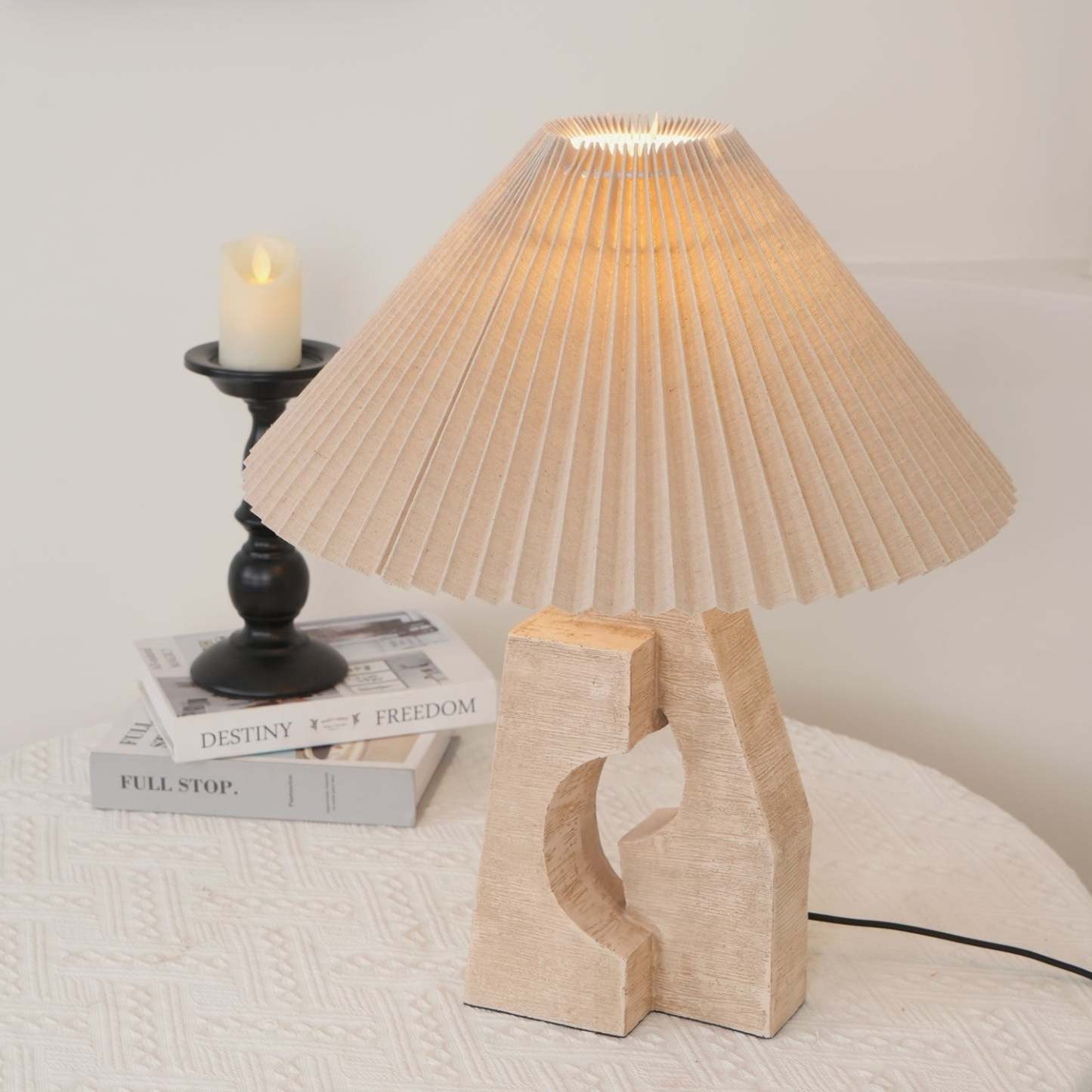 Artelux Stone Pillar Table Lamp