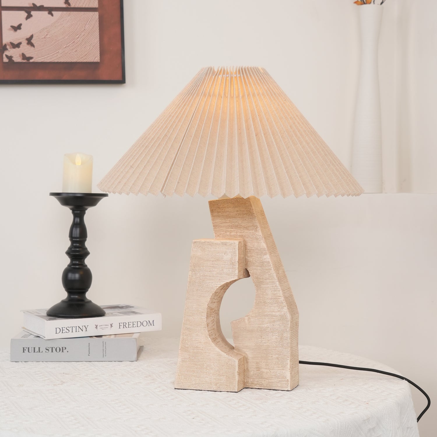 Artelux Stone Pillar Table Lamp
