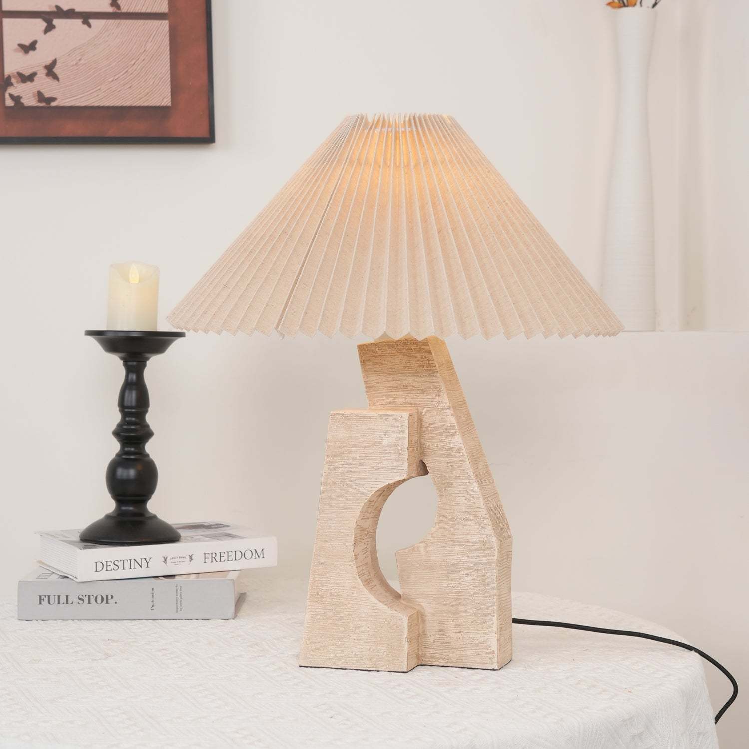 Artelux Stone Pillar Table Lamp
